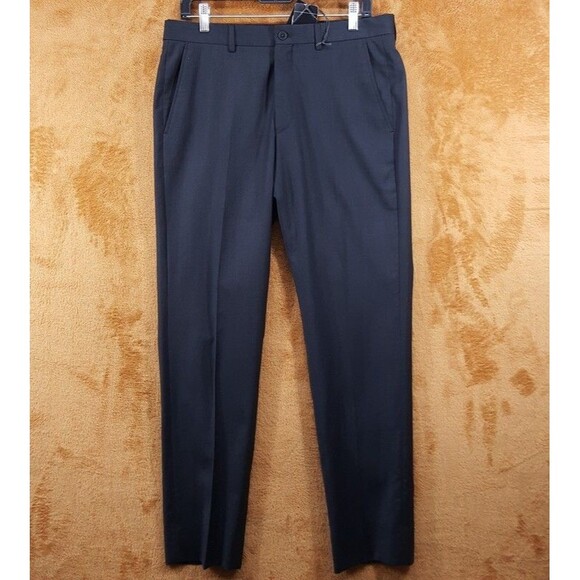 ARMANI EXCHANGE Suit Pants Mens Size 34 Black Straight Leg Slim Fit Wool $220 - Picture 1 of 11
